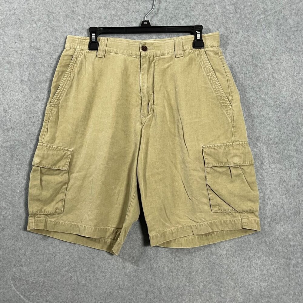 Tommy Bahama Relax Silk Linen Cargo Snap Pocket Shorts Island Tropical Mens 32